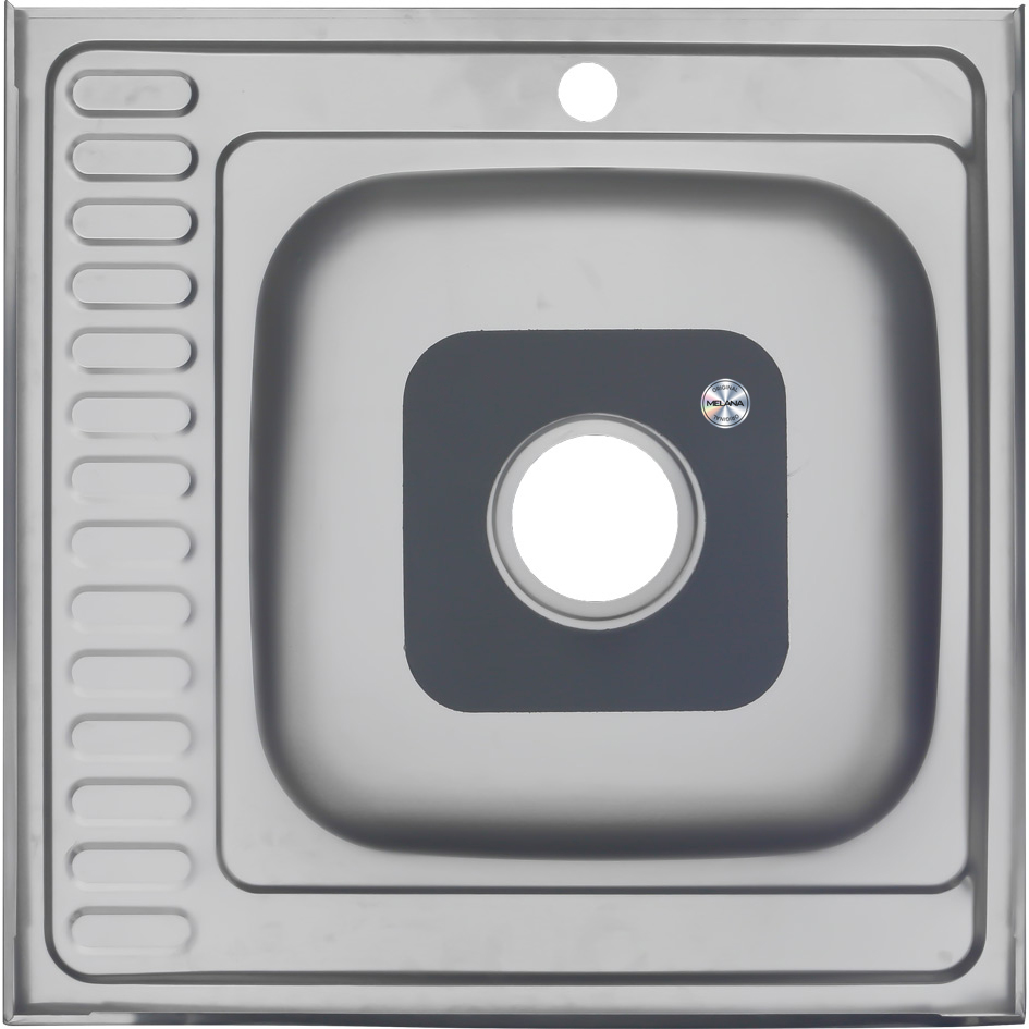 Мойка 6060 L MELANA 0,8/180 накладная прямоугольная с сифоном (006/2 L *10) 006/2 L (*10) - Вид №2