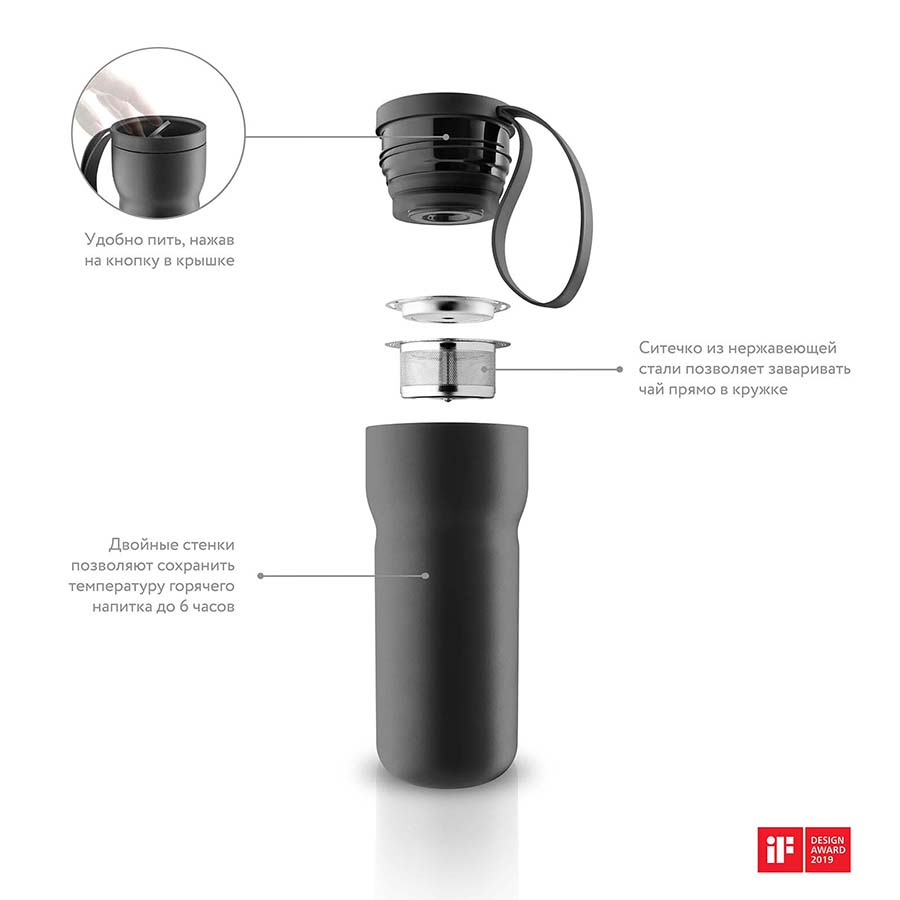 502759 Термокружка с ситечком для чая nordic kitchen, 350 мл Eva Solo  - Вид №5