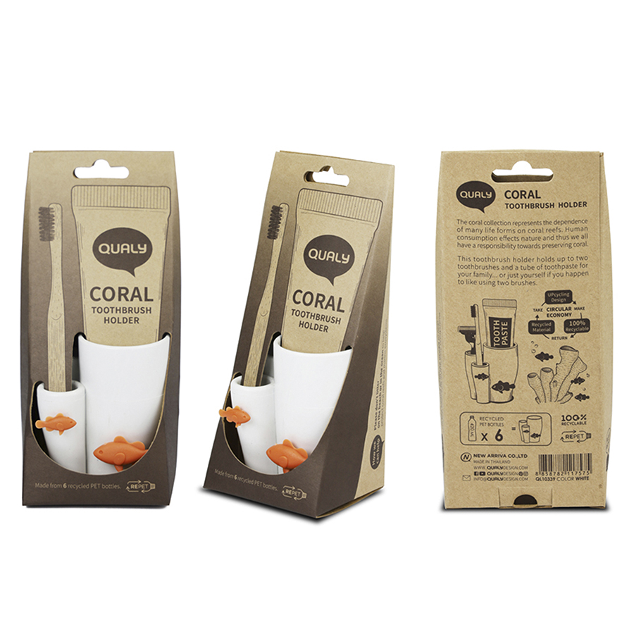 QL10339-WH Держатель для зубной щетки coral Qualy  - Вид №3