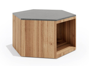 Шестигранный садовый стол из тикового дерева