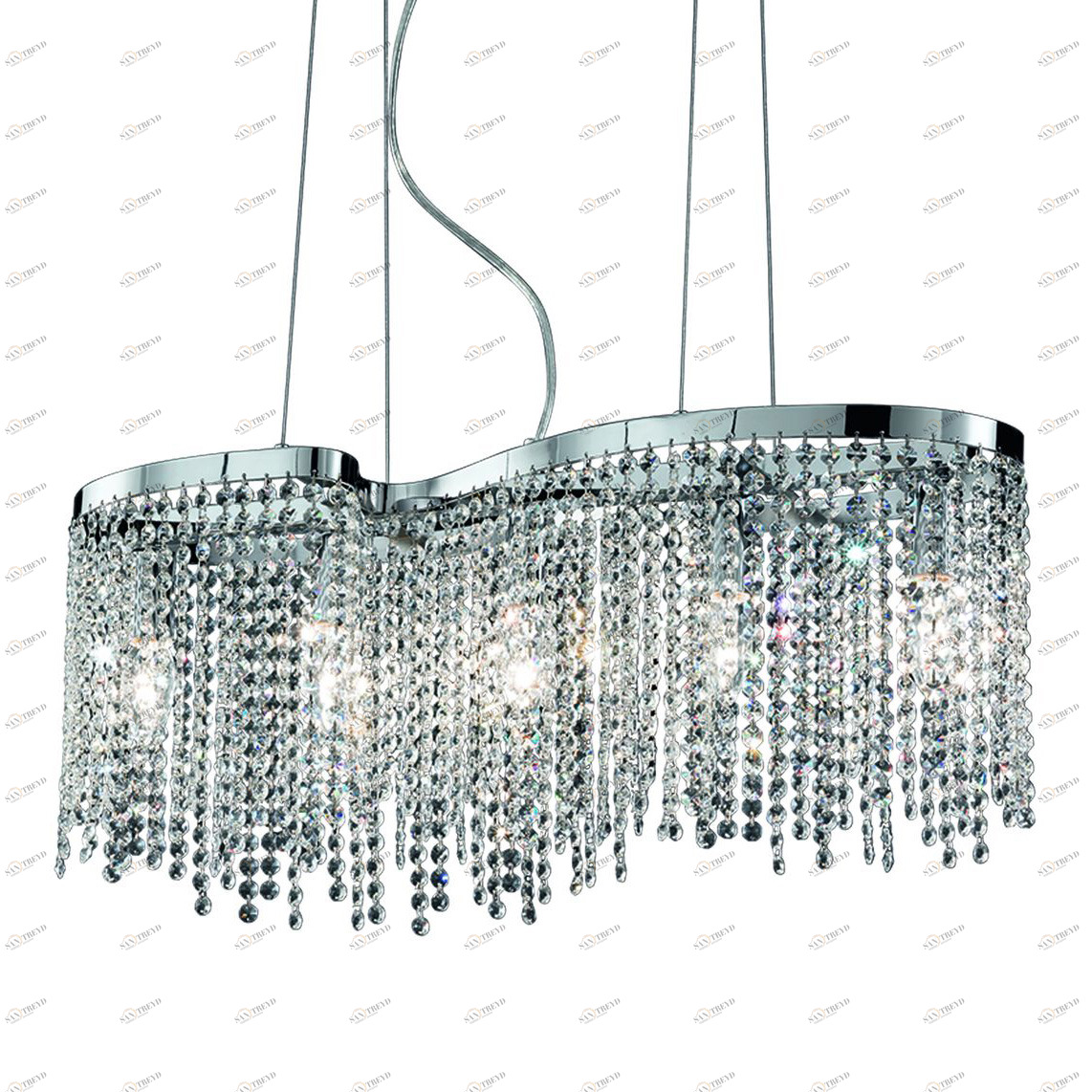 Подвесная люстра Ideal Lux Aurora SP5 IDEAL LUX ДИЗАЙНЕРСКИЕ, AURORA 057253 Прозрачный 