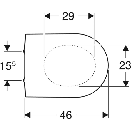 573075000 Сиденье для унитаза Geberit Renova Plan с креплением сверху Geberit  - Вид №2