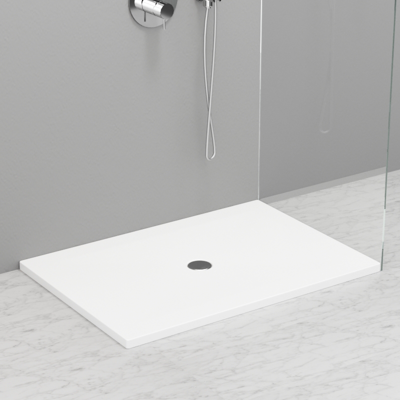 704905 Душевой поддон из акрила h3 с антислипом белый в комплекте с сифоном., цвет Белая глазурь Kerasan DOCCIA Италия