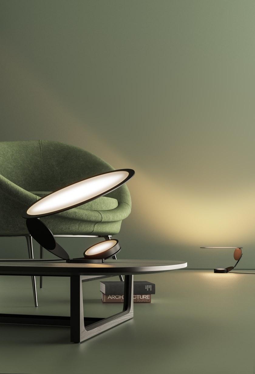 AXOLIGHT Настольная лампа с регулируемым отраженным светом из алюминия Cut sun-id-1426107 - Вид №1