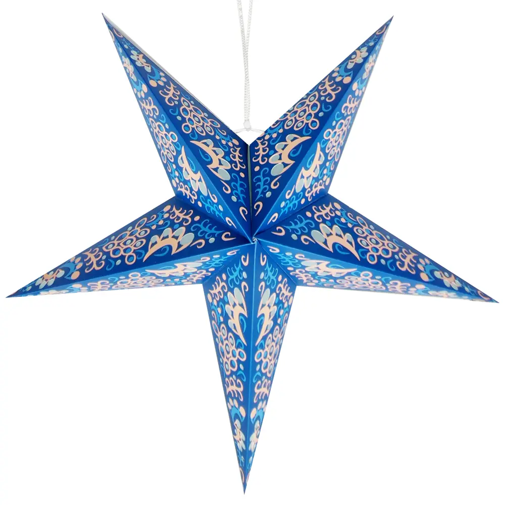 89378392 Елочная игрушка Звезда Инди 2.5x38 см голубой STLM-1369299 Santreyd 