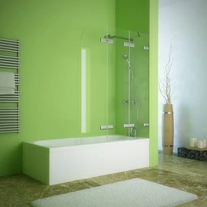 Шторка на ванну 130x160 GV-863A прозрачное стекло 6 мм GUTEWETTER TREND PEARL