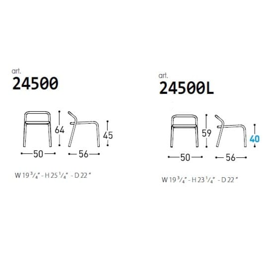 Алюминиевый штабелируемый садовый стул Varaschin ARCH-00130730 - Вид №17