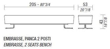 ESTEL GROUP Скамейка из ткани Embrasse sun-id-1390714 - Вид №4