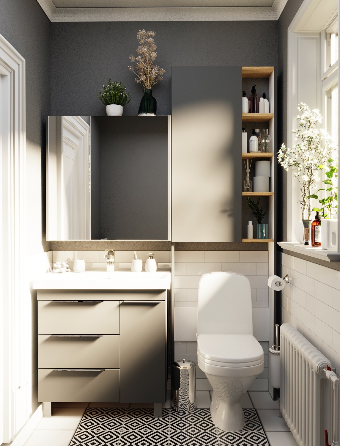 У92548 Шкаф Gaula 60Н 1д.Black 1 Marka Gaula  - Вид №2