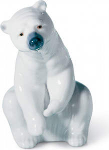 10668953 LLADRO Фигурка Lladro "Белый медведь II" 8x12см Фарфор