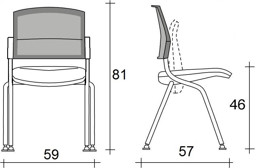 TALIN Стул для залов ожидания с обивкой Nesting sun-id-1430484 - Вид №1