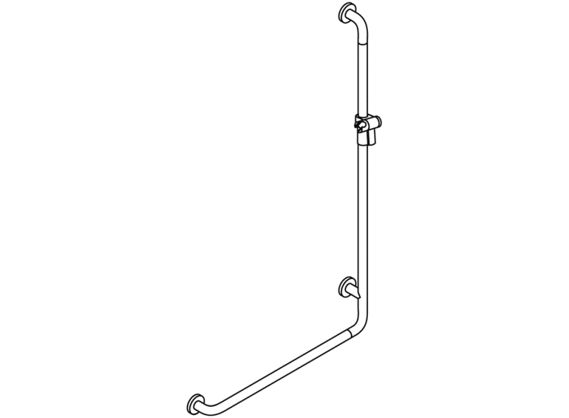 805.33.210L Угловая ручка с держателем для душа, левостороннее исполнение HEWI Greifen  - Вид №5