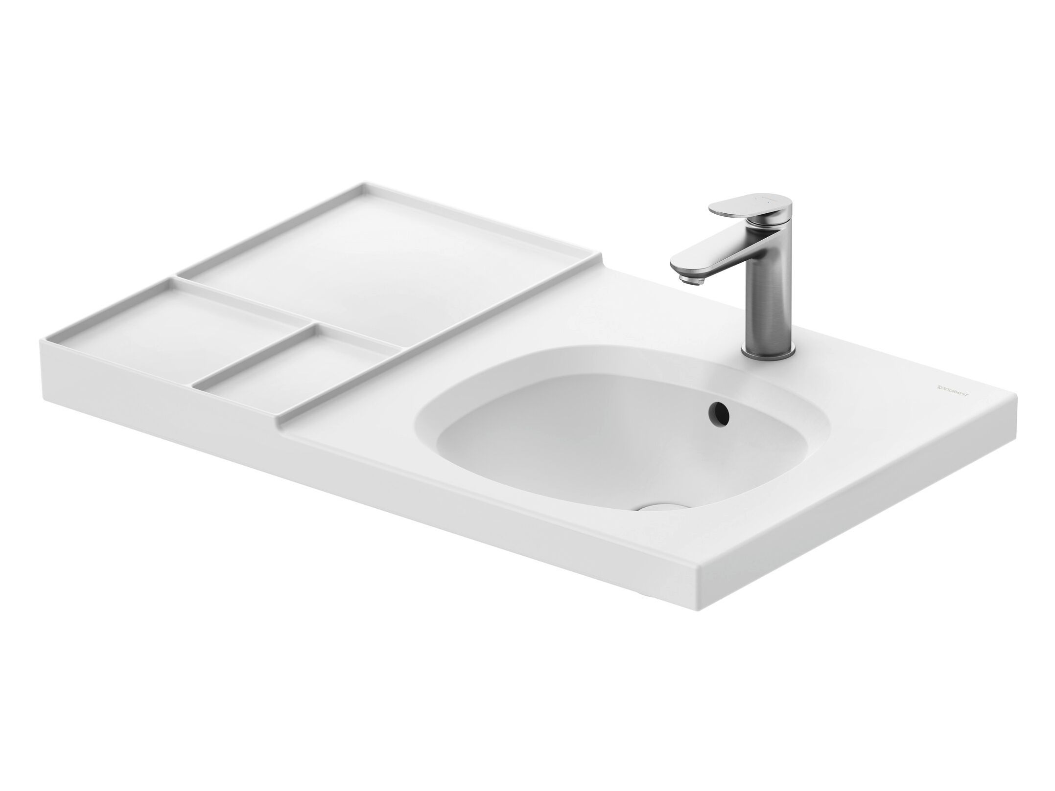 Керамическая прямоугольная раковина с полукругом Duravit Aurena ARCH-00112502