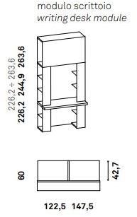 Caccaro Гардероб со столом и витриной Roomy sun-id-1485125 - Вид №4