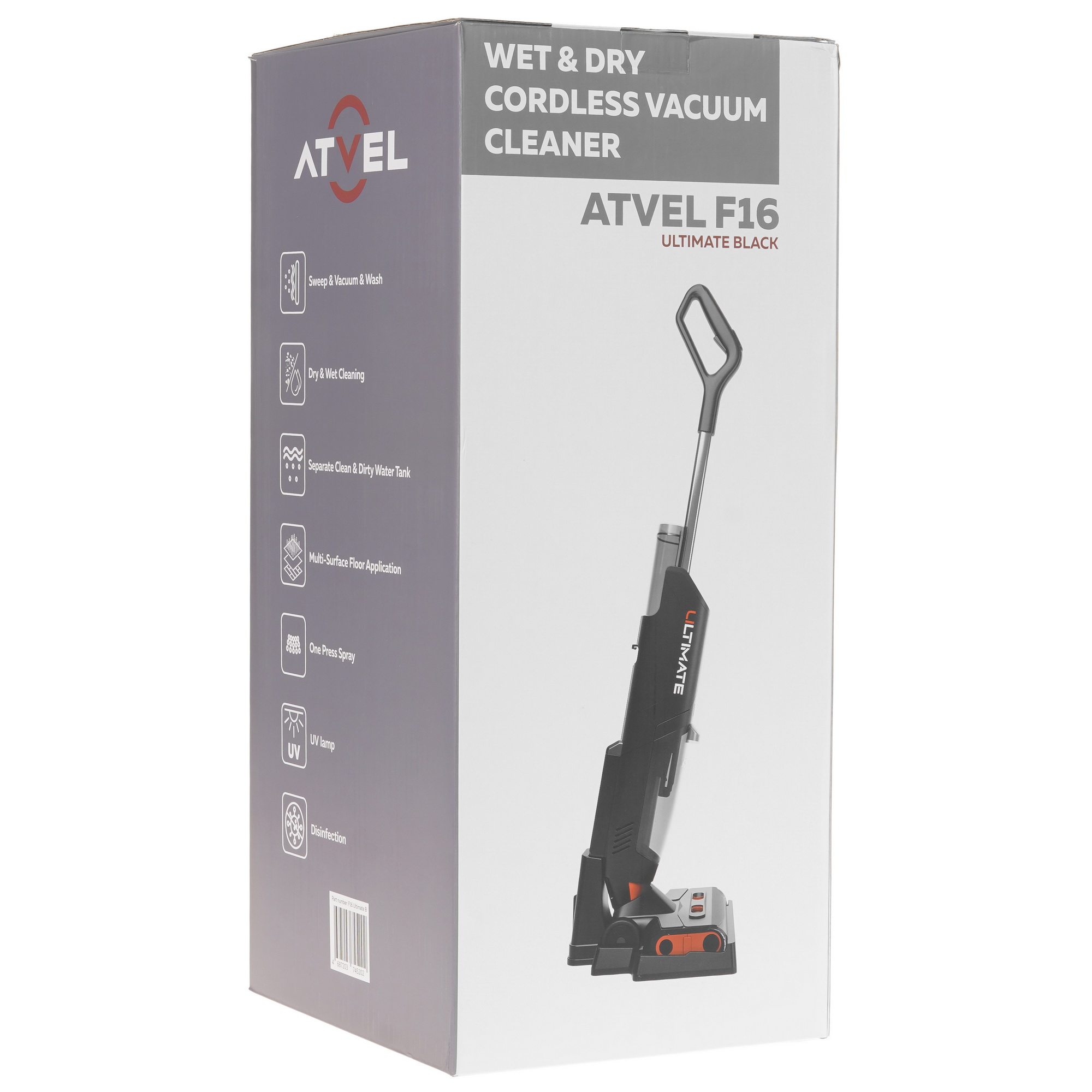 9054823 Моющий пылесос вертикальный   Atvel F16 Ultimate  черный STDN-0098544 - Вид №12