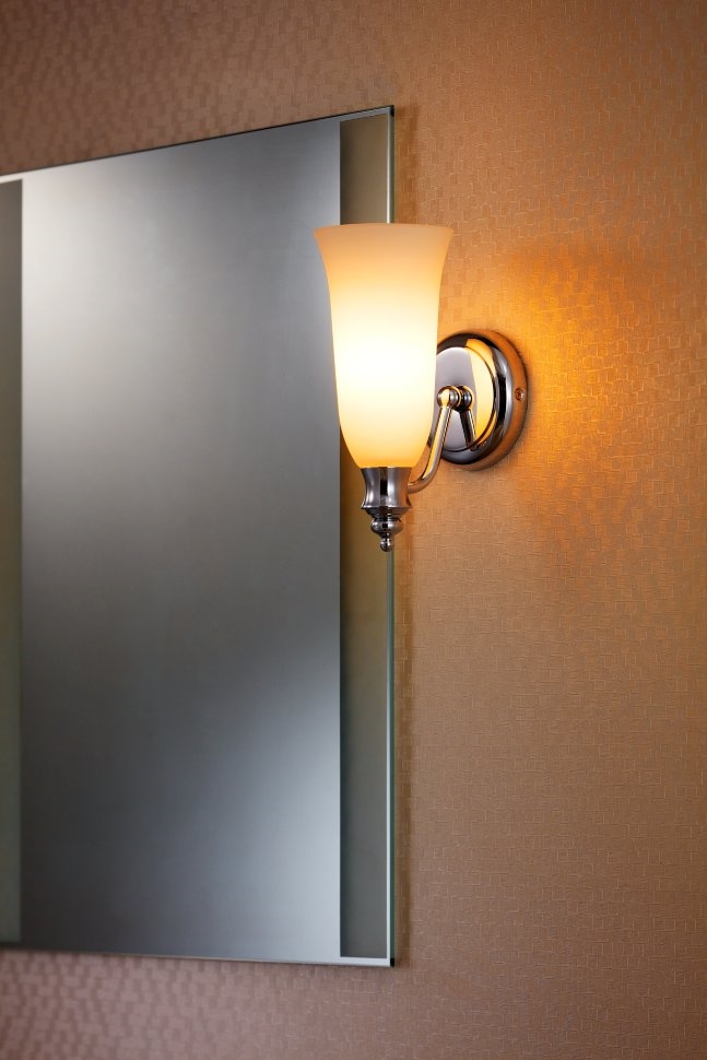 Светильник с плафоном из матового стекла [1619/BL54 CHR]  Burlington 1619BL54 CHR  - Вид №2