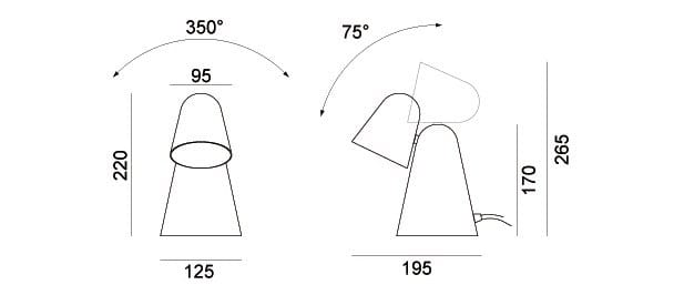 Алюминиевая регулируемая светодиодная настольная лампа Formagenda Peppone ARCH-00142114 - Вид №19