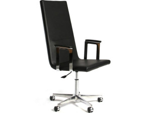 Кожаный операционный офисный стул с подлокотниками