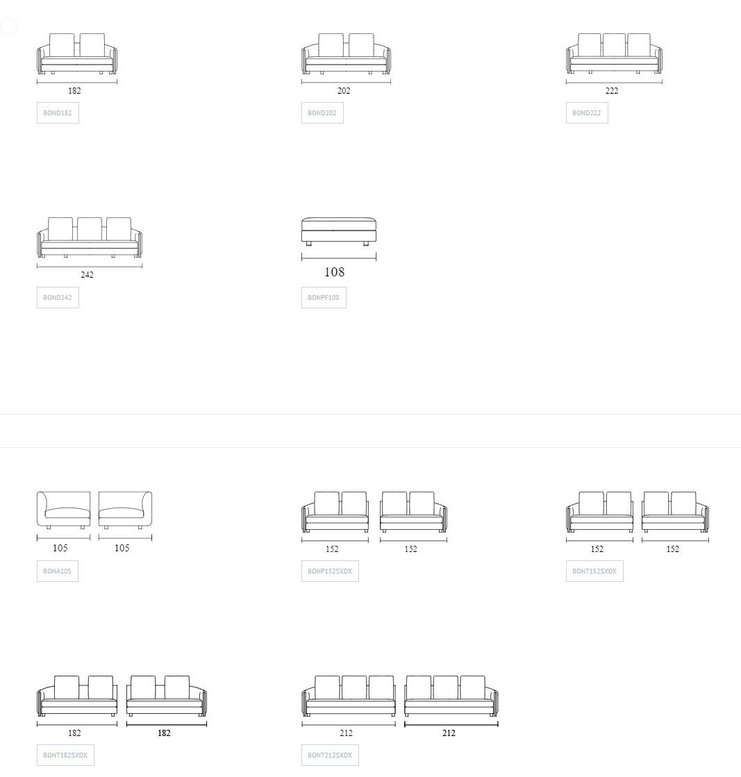 Модульный тканевый диван Bontempi Casa BONNIE ARCH-00070136 - Вид №5
