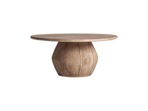 Круглый деревянный журнальный столик