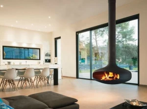 Focus creation Центральный вращающийся подвесной камин Domofocus