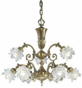 Possoni Illuminazione Люстра из атласной латуни с очками Michela 15/6+3