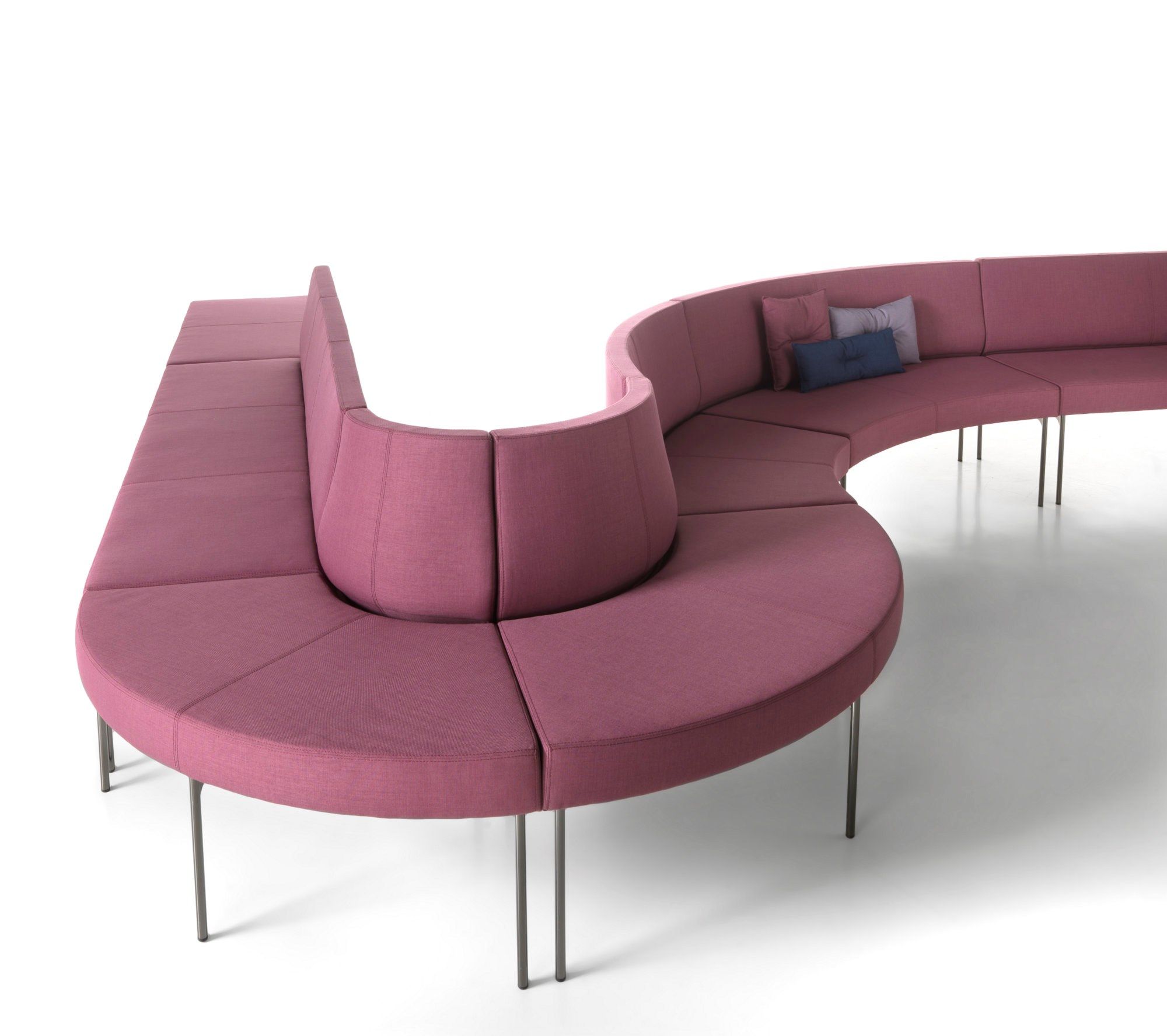 Модульная выпуклая скамья из ткани SITIA Laguna ARCH-00133121 - Вид №31