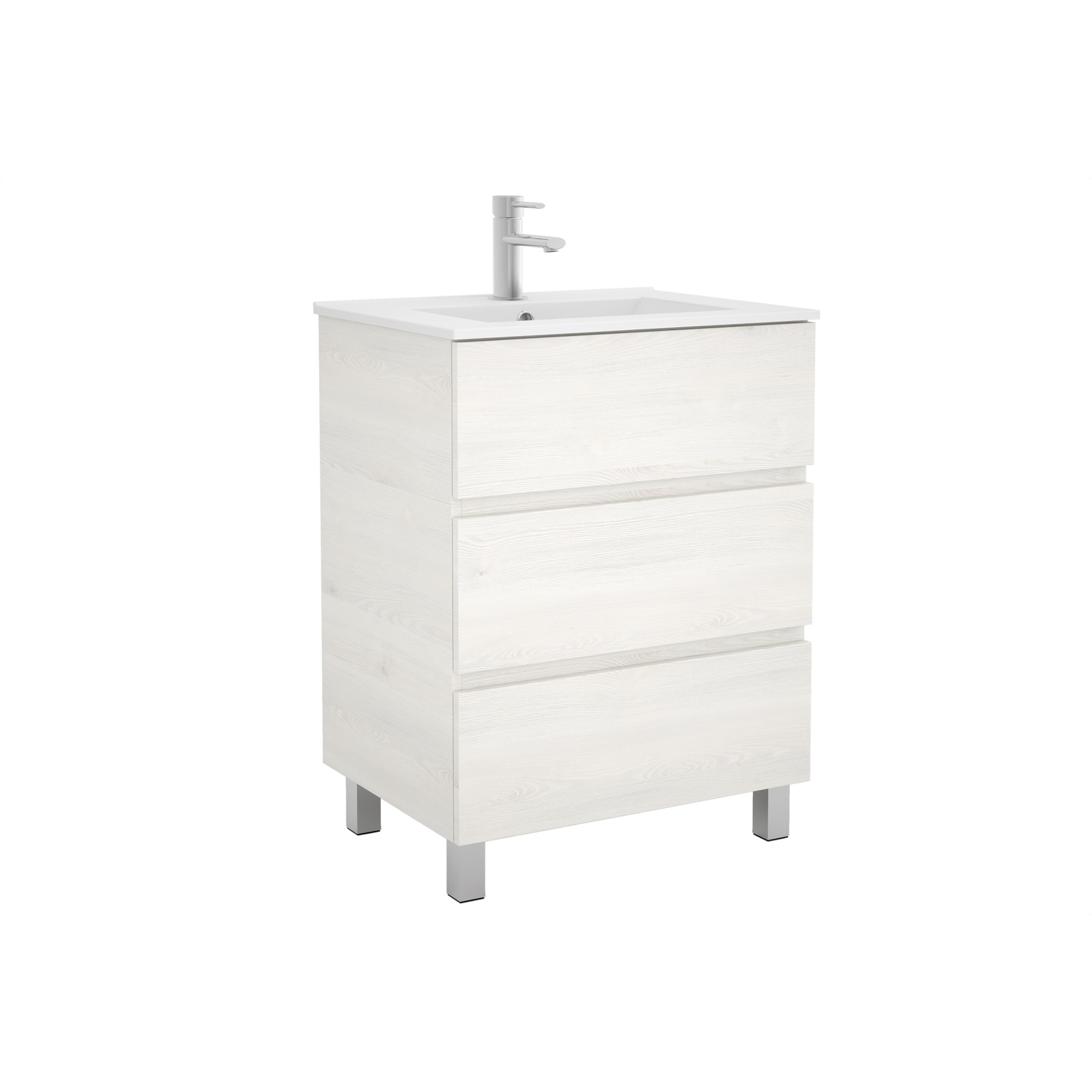 26563 SALGAR Мебель для умывальника FUSSION LINE 700 SBIANCATO с 3 ящиками 697 x 868 x 450 мм Sbiancato - Вид №1