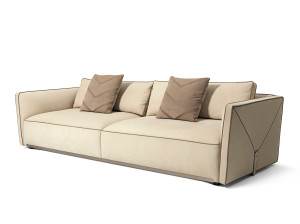 3-местный кожаный диван