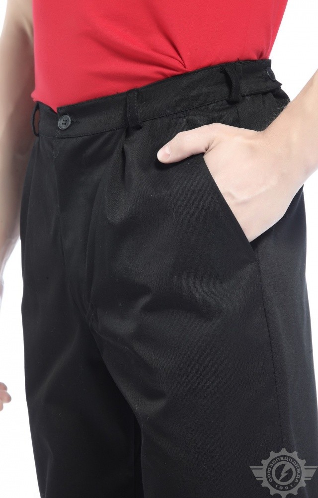 65561 Брюки "Гарант" черные  Летняя спецодежда  размер 60-62/170-176  - Вид №9