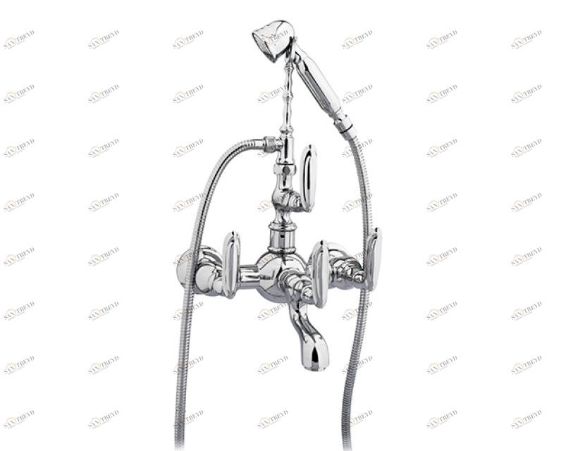 035016.K00.50 Душевой набор для ванны с фарфором Яркий хром Mestre Adriatica