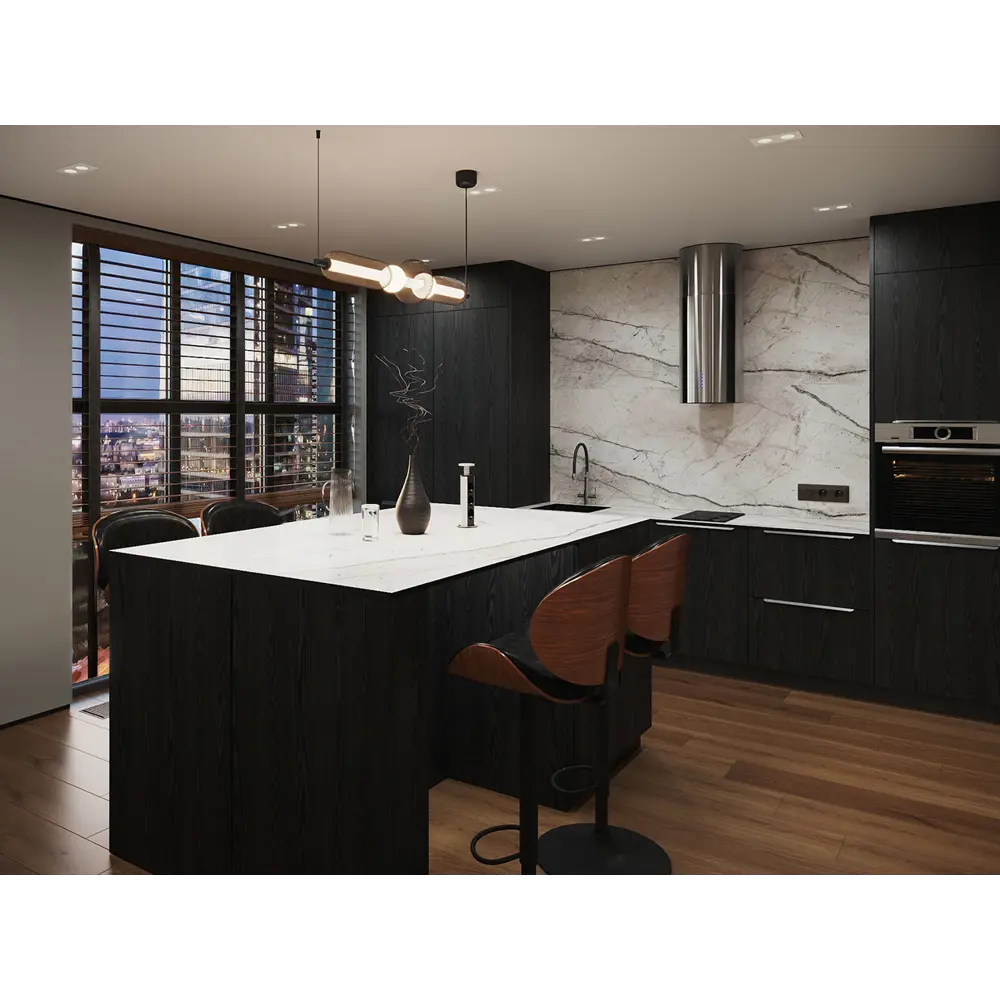 Фальшпанель Konsensa Канск черная матовая 37×77 см для кухонного шкафа 89423396 STLM-1566851 - Вид №10