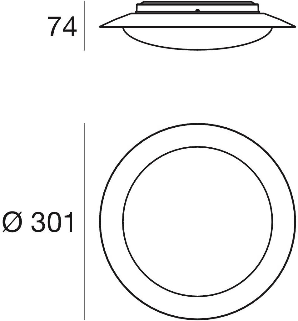 Linea Light Group Светодиодный потолочный светильник из железа и стекла sun-id-1375880 - Вид №2