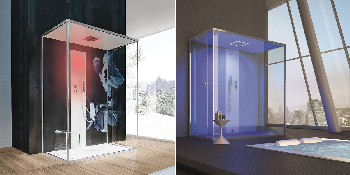 Ограждение для душа и турецкой бани Gemini 6 160х100 см 1GNT3S0 Gruppo Geromin - Вид №1