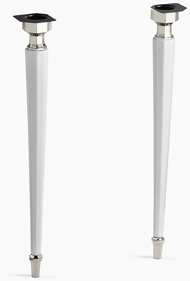 KOHLER Восьмиугольная шамотная глина Kathryn / конические ножки из латуни с полированным никелем K-2317-SN-7  - Вид №1