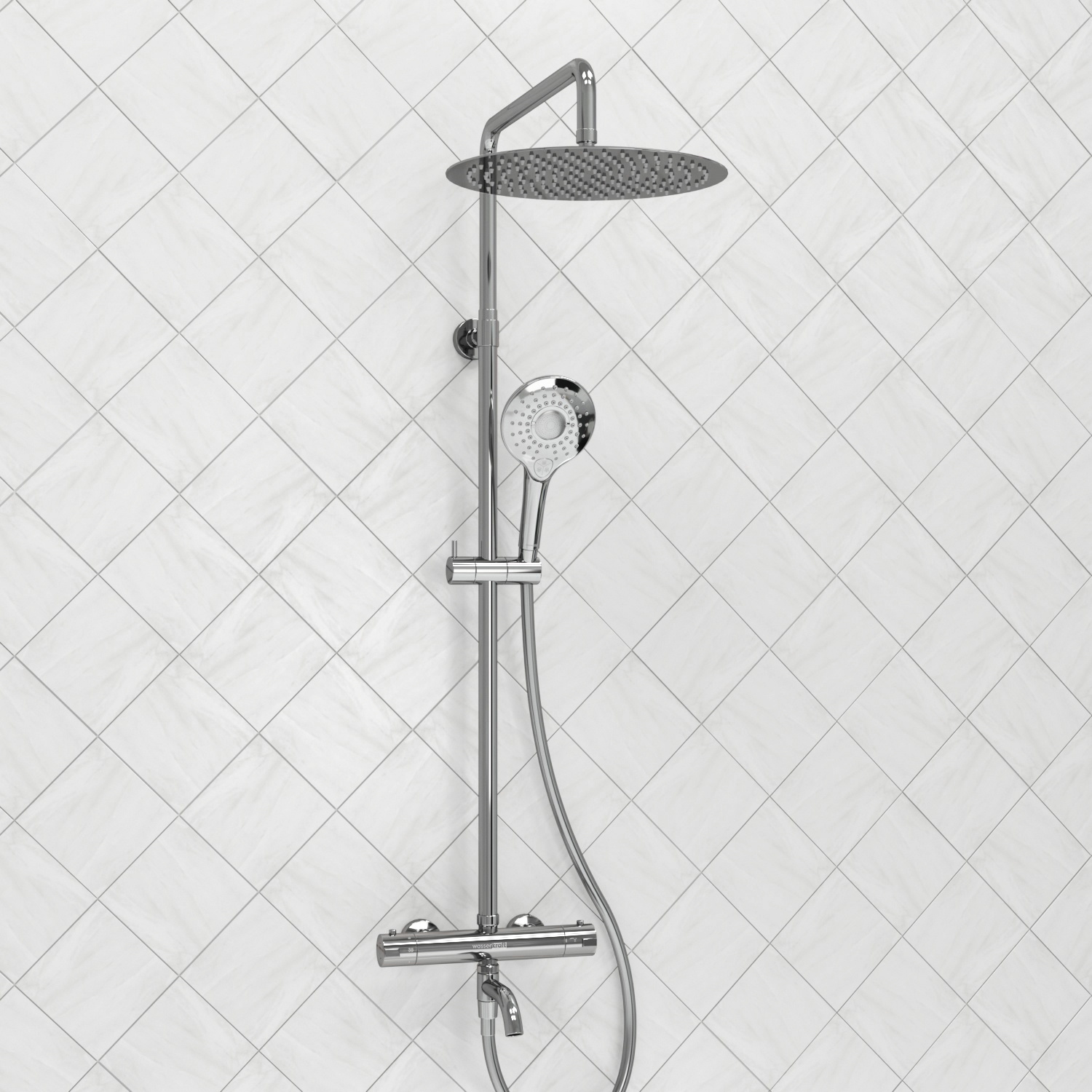 A188.116.101.087.CH Thermo Душевой комплект с термостатическим смесителем WasserKRAFT 