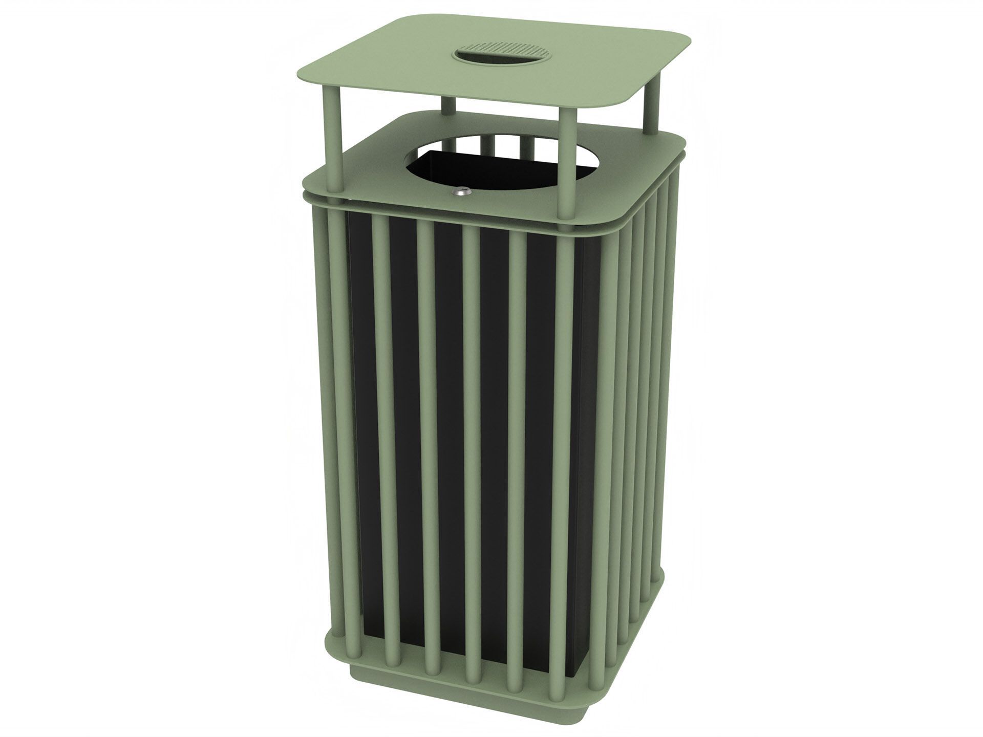 Оцинкованная стальная корзина для мусора с пепельницей Lazzari Spring ARCH-00089452 - Вид №7