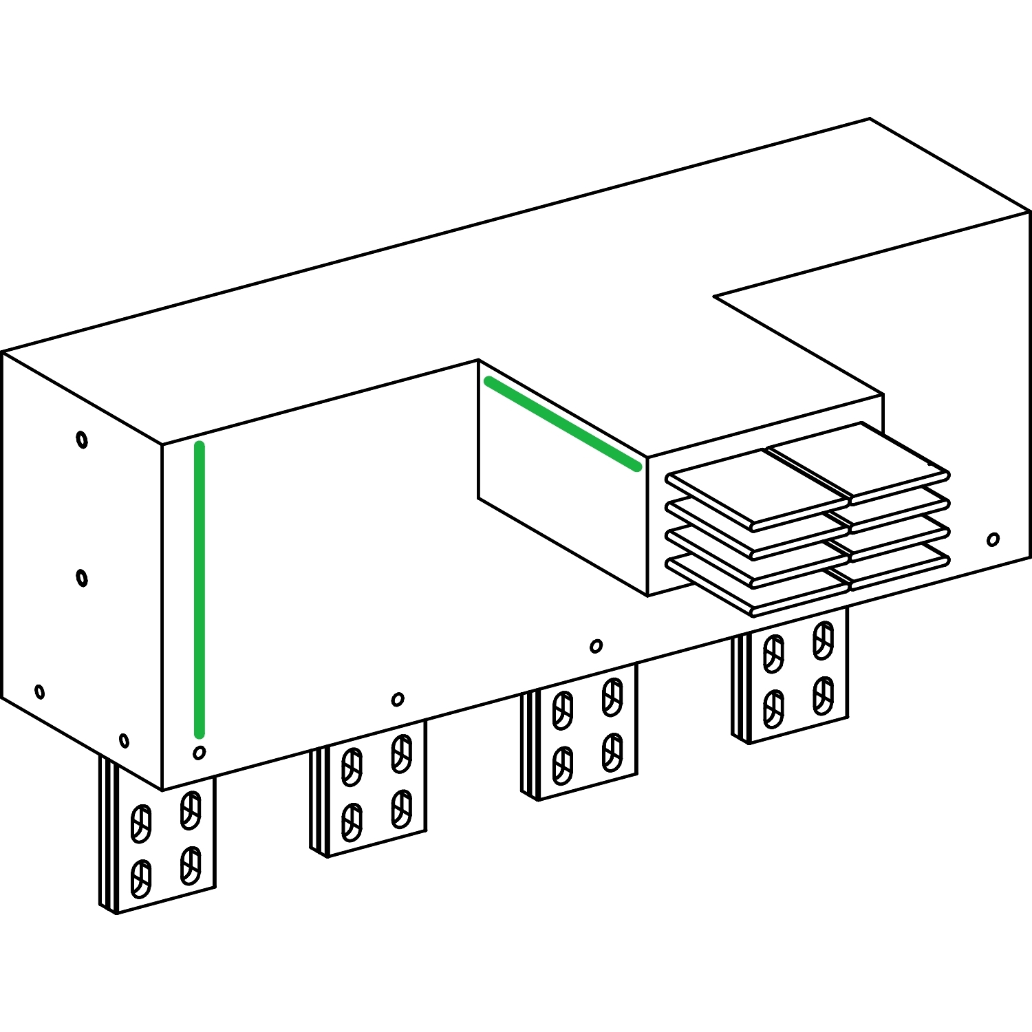 KRC4000ER56 СЕКЦИЯ ВВОДНАЯ С УГЛОМ ПЛАШМЯ Schneider Electric Canalis 