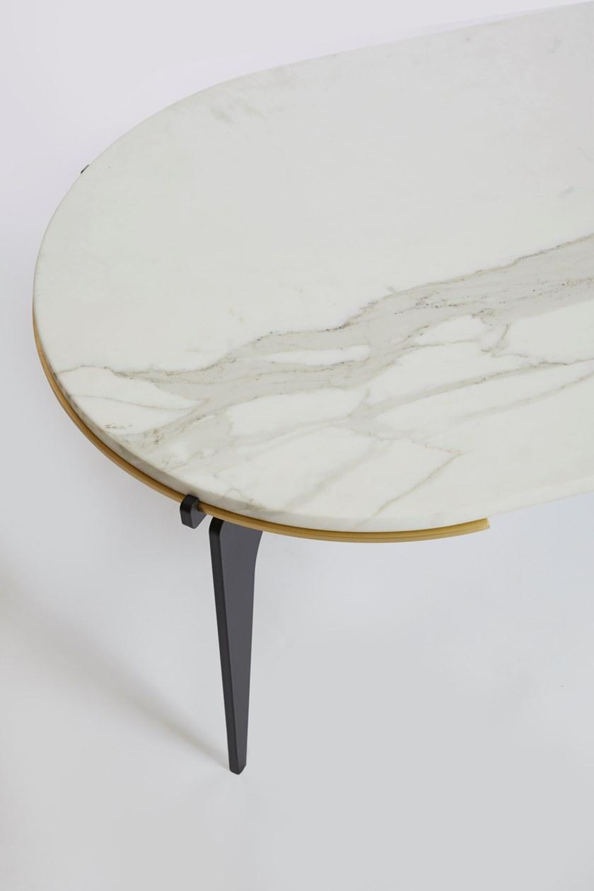 GABRIEL SCOTT Овальный мраморный журнальный столик для гостиной Prong sun-id-1406192 - Вид №12