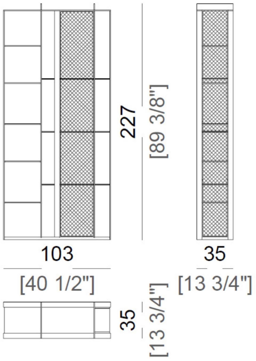 Arketipo Двусторонний книжный шкаф из сукупира и металла sun-id-1470395 - Вид №3
