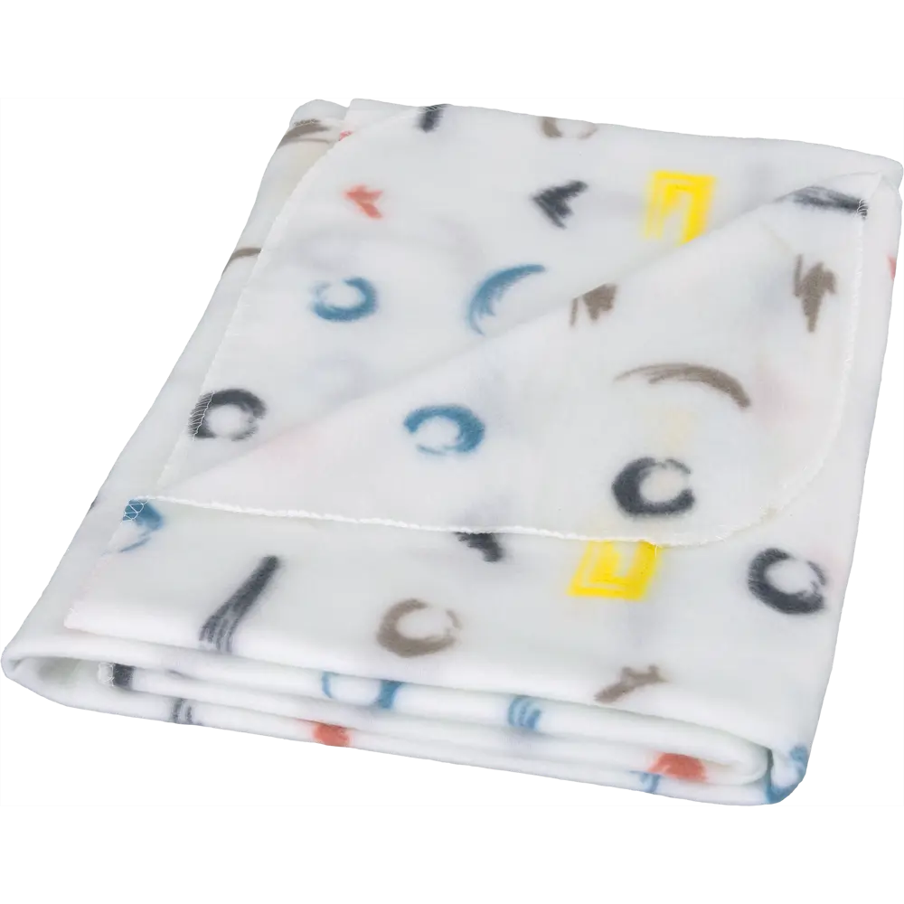 Плед «Графика», 130х170 см, флис, цвет белый/чёрный BELEZZA STLM-2099574 - Вид №1