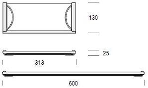 De Rosso Стеклянная полка для ванной Mirto sun-id-1468675 - Вид №2
