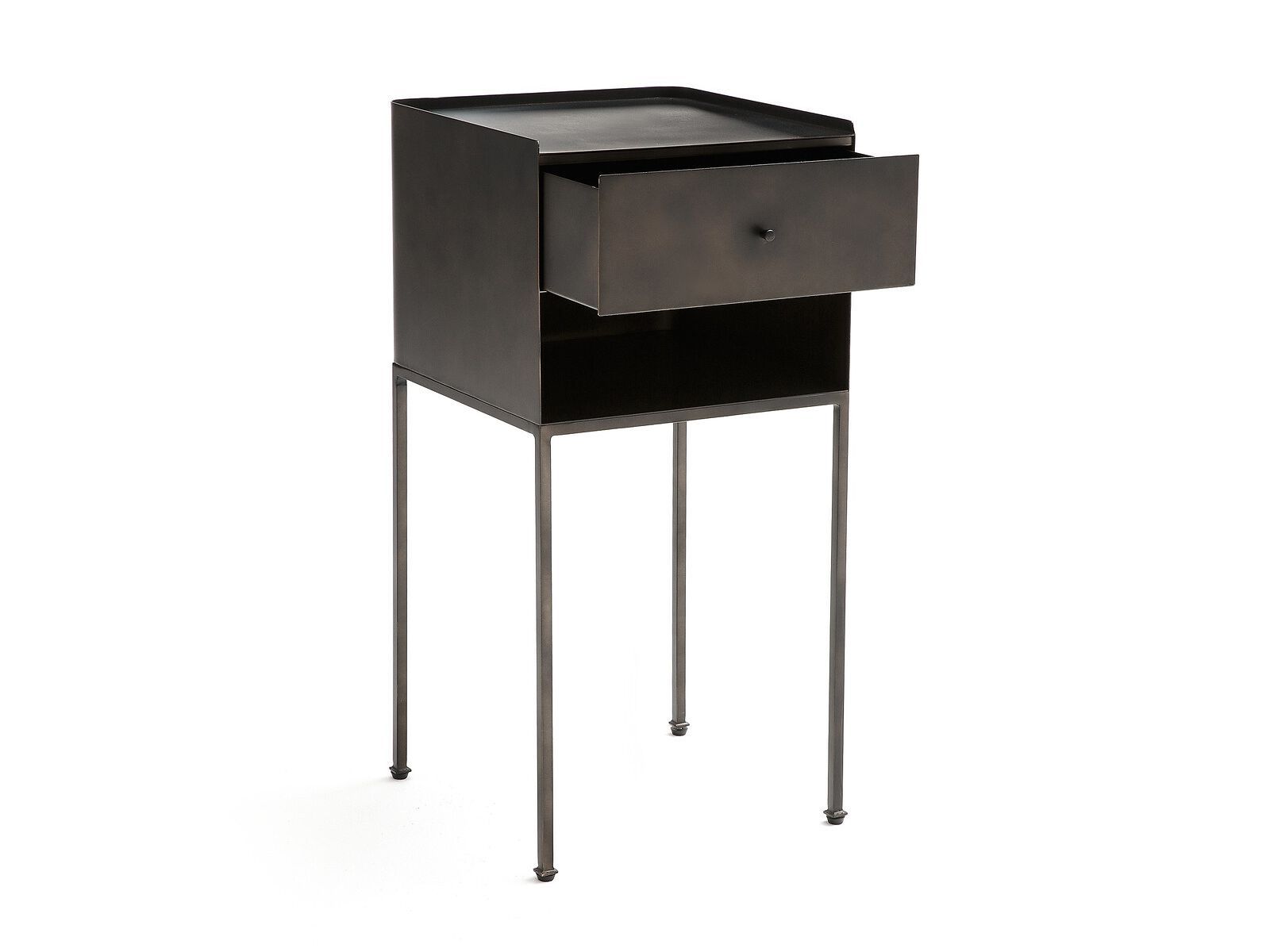 Металлическая квадратная прикроватная тумбочка с ящиками AMPM YAZDAN ARCH-00028930