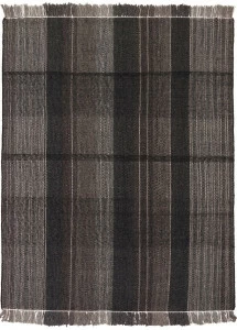 Ковер шерстяной прямоугольный цвет черно-серый 230х160 см Norton Black Gray CARPETDECOR ДИЗАЙНЕРСКИЕ, HANDMADE 00-3893118 Серый;черный
