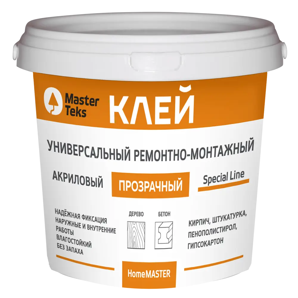 MasterTeks Акриловый клей для ремонта и монтажа 0.9 кг 18725149 STLM-0012217