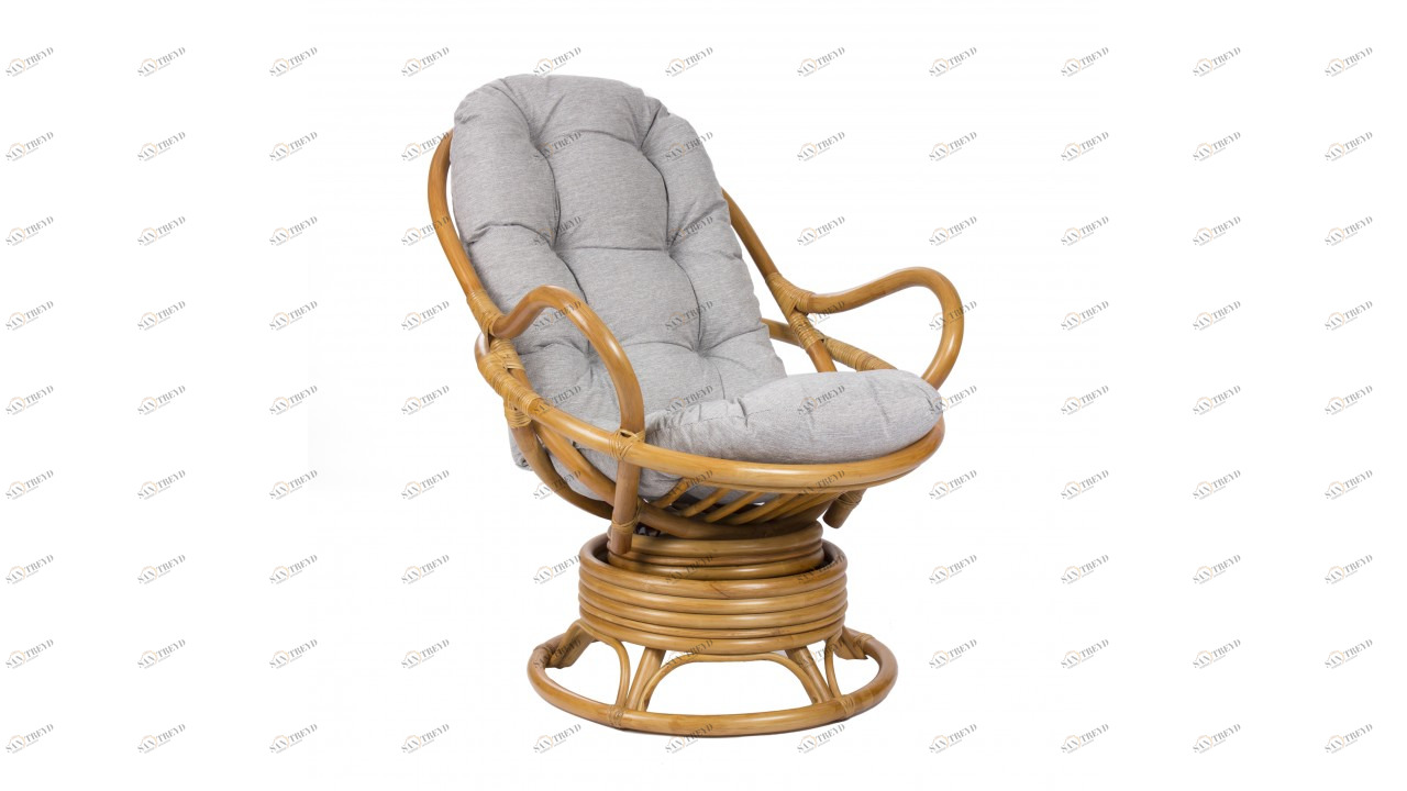 Кресло-качалка коричневое Swivel Rocker IMPEX  040204 Коричневый 