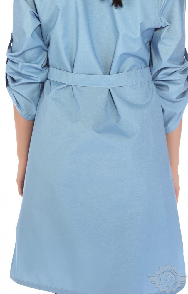61738 Халат "Радуга" длинный рукав голубой  Одежда для обслуживающего персонала  размер 60 Спецодежда  - Вид №6