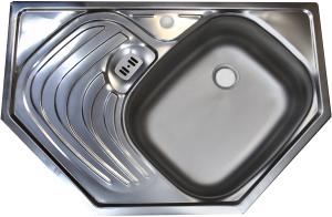 Мойка 7651 FR MELANA RUS 0,6/160 врезная угловая с сифоном (7651FR*10) 7651FR RUS