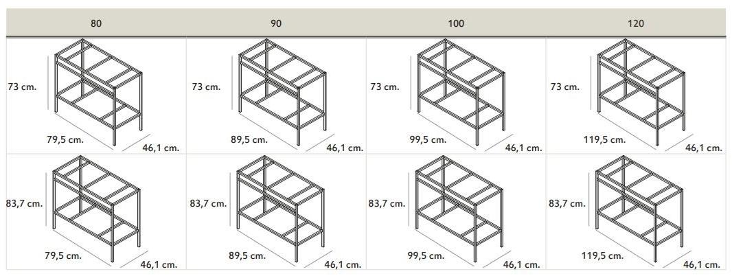 Acquabella Отдельностоящая тумба под умывальник из Акрона © и металла Integra sun-id-1475622 - Вид №5