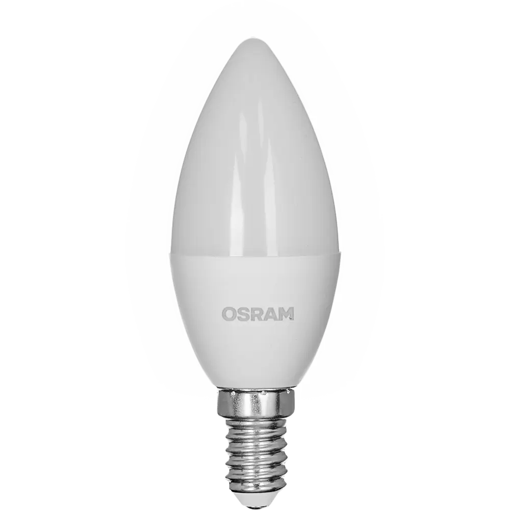 Светодиодная лампа OSRAM свеча 7Вт E14 с нейтральным белым светом 85100520 STLM-1376410 - Вид №1
